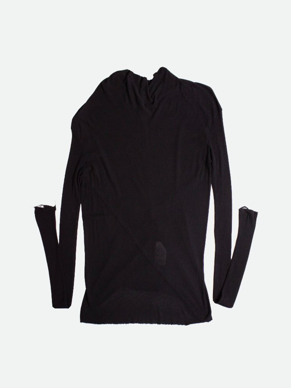 Rick Owens - SS16 Cyclops Cowl Neck Long sleeve Top - IT 38/US 4 - Black